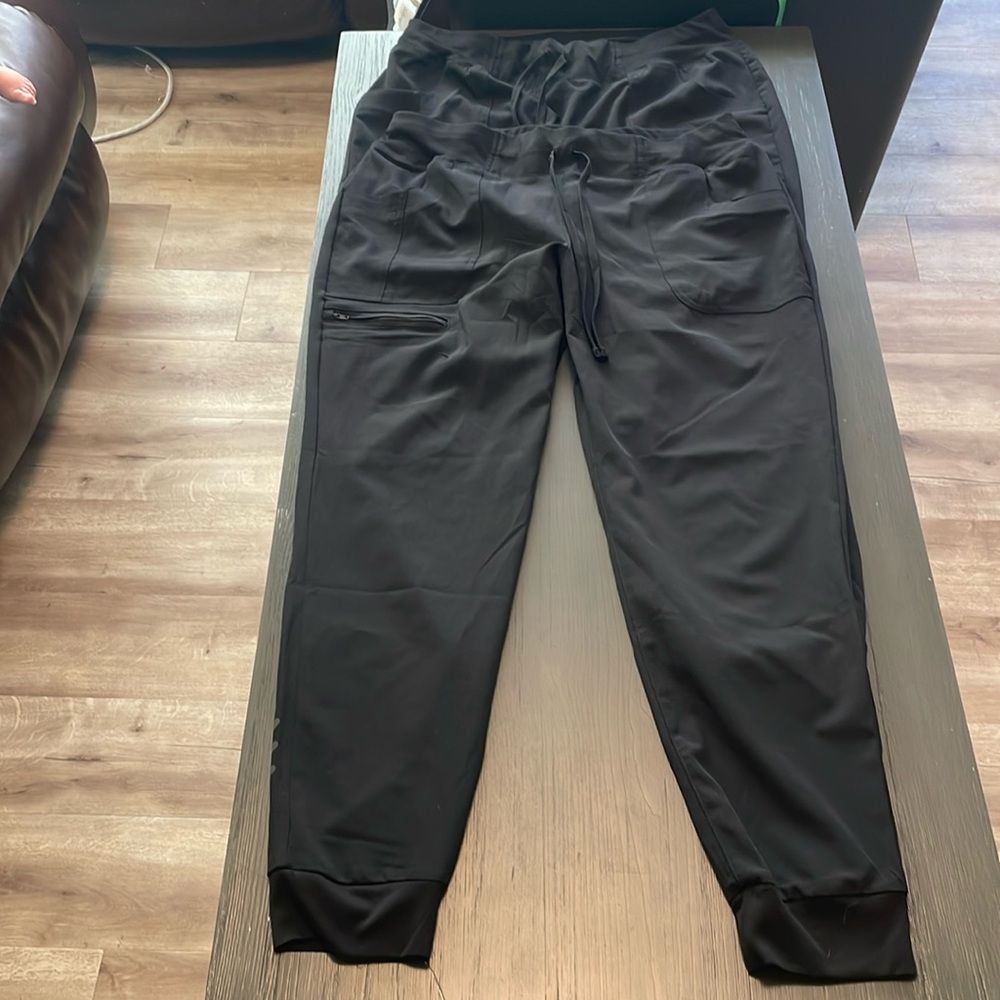 Tapered Black Scrub Pants